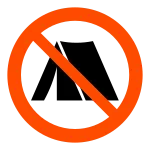 No Camping SVG Icon